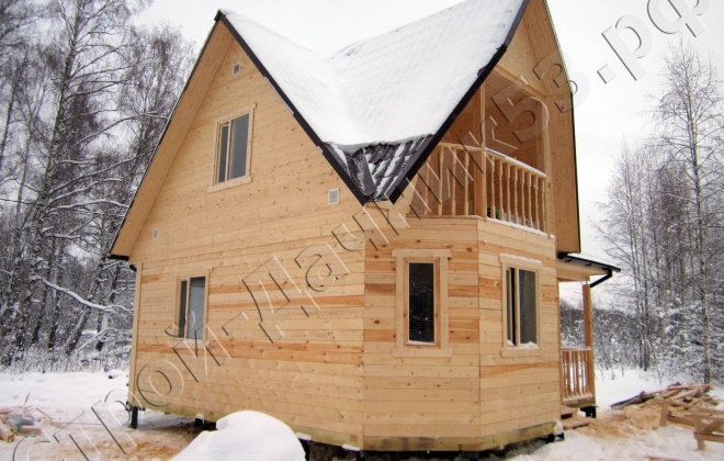 1 брусовой дом  к-45, 7×7, 80 м², тульская область,  заокский район, посёлок хорошие соседи (4)